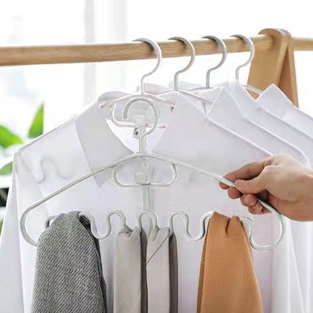 10Pcs Clothes Hanger Connector 7 Holes Hanger Closet Organizer for Tank Top Bra