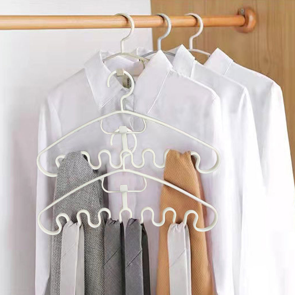 10Pcs Clothes Hanger Connector 7 Holes Hanger Closet Organizer for Tank Top Bra