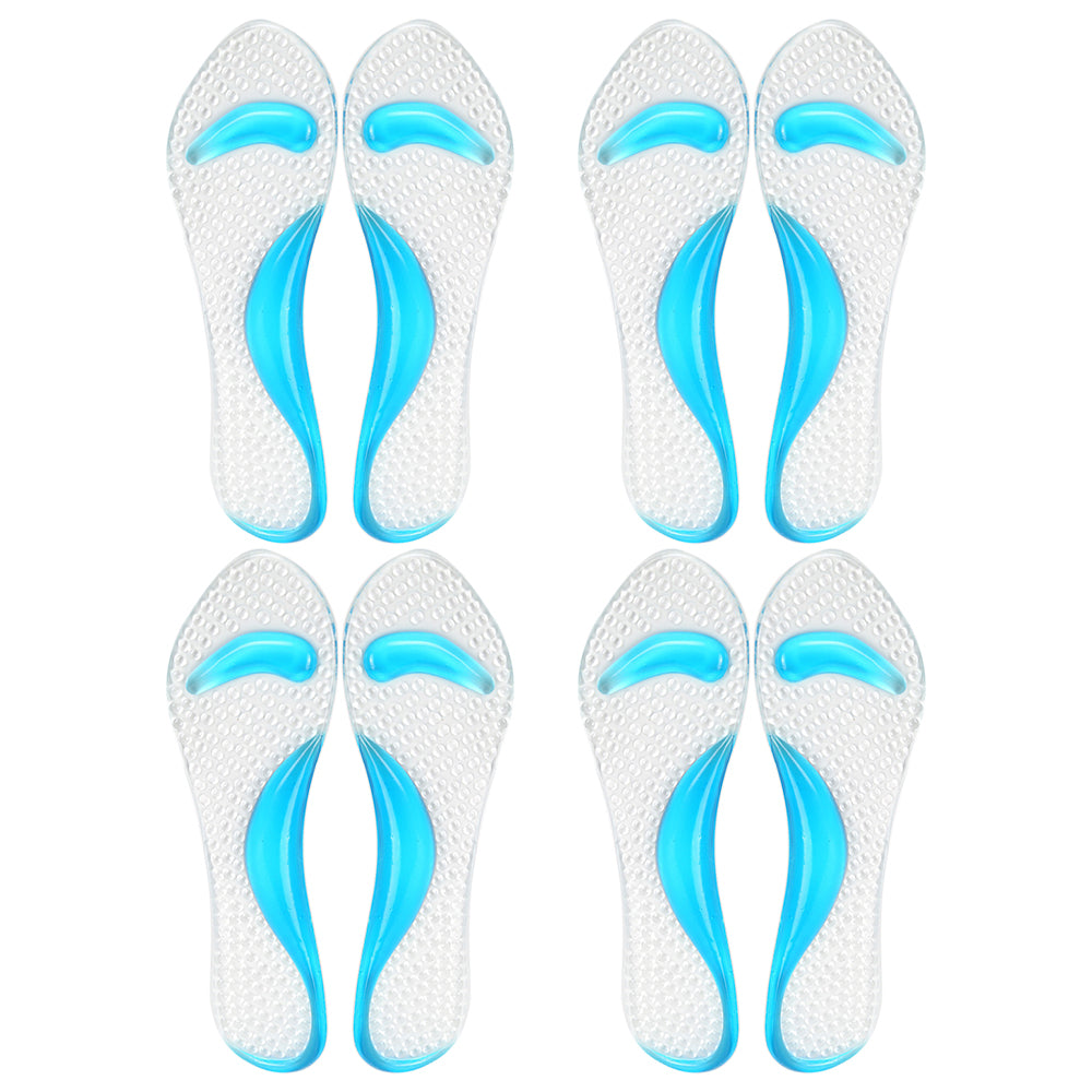 4 Pairs Self-Adhesive Arch Support Shoe Insoles Style 3 Blue