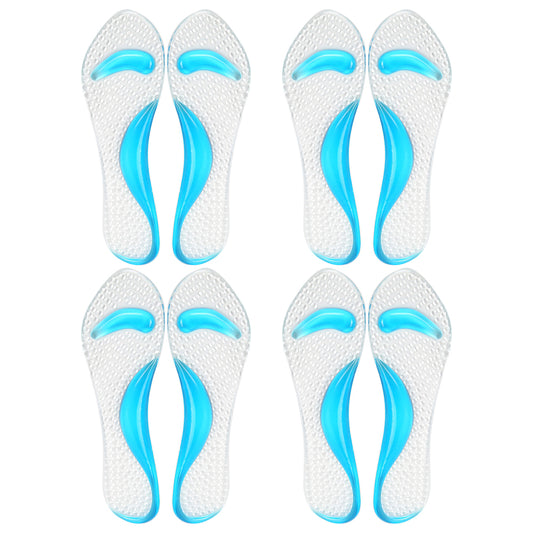 4 Pairs Self-Adhesive Arch Support Shoe Insoles Style 3 Blue