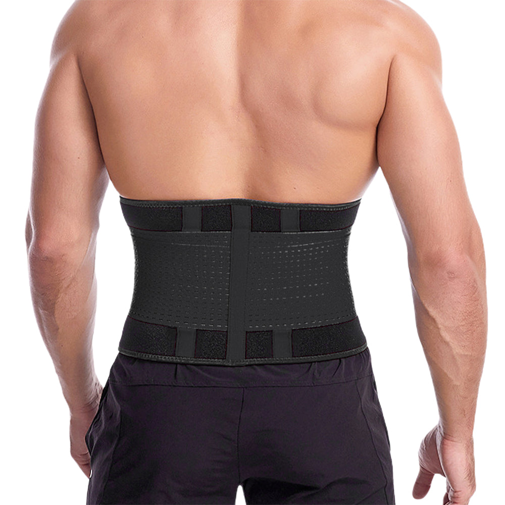 Sweat Waist Trainer Gym Sport Waist Belt Black Large Size