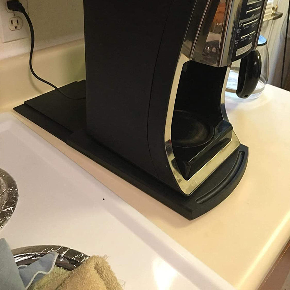 2X Sliding Coffee Maker Tray Kitchen Countertop Storage Moving Holder