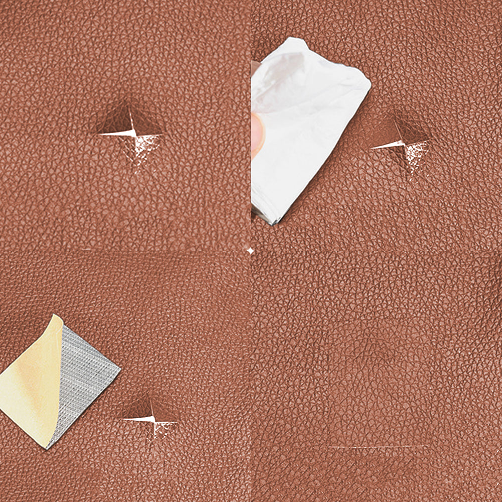 5Pcs Self Adhesive Leather Repair Patch for Car Seat Sofa Bag Furniture Light Brown
