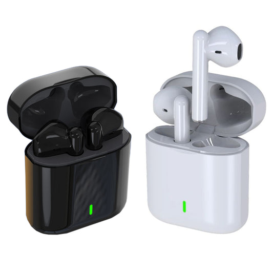 2X Wireless Bluetooth Earbuds with Charging Case White Black