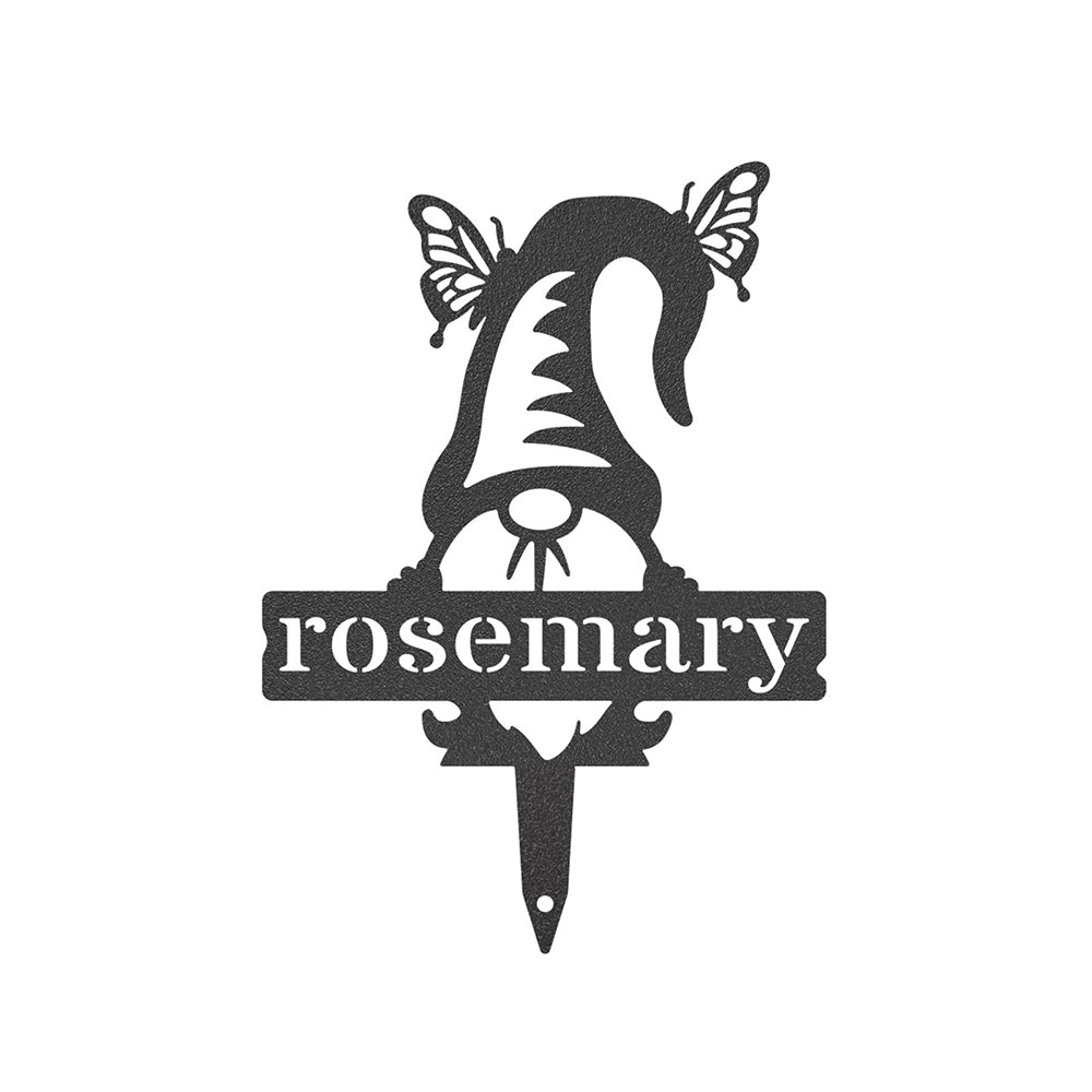 4X Garden Dwarf Metal Plant Marker Stake