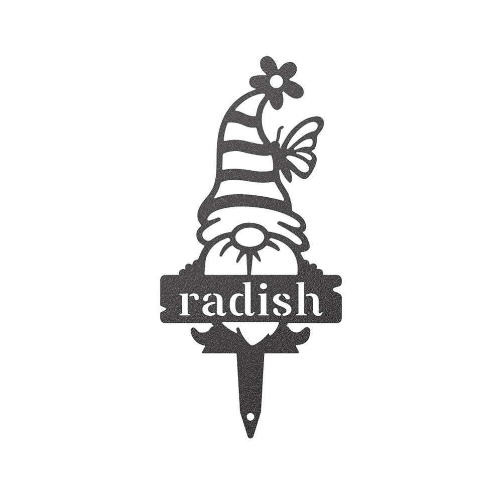 4X Garden Dwarf Metal Plant Marker Stake