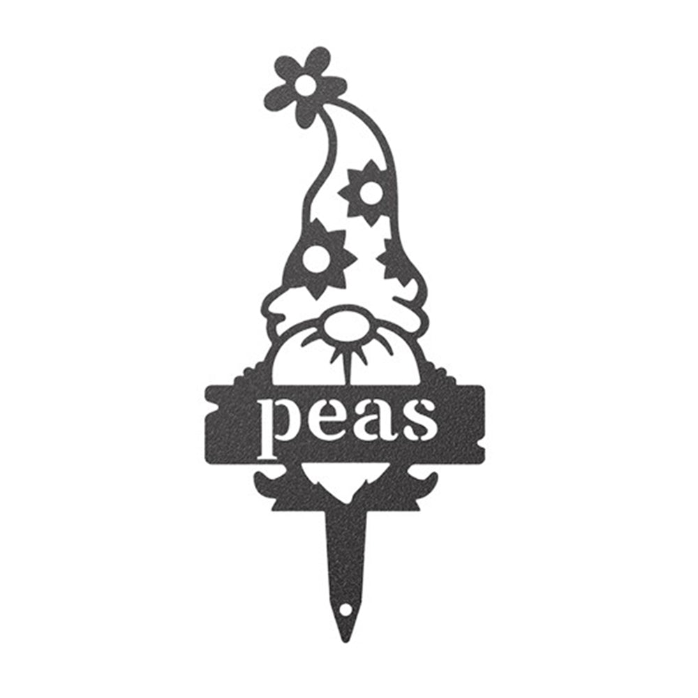 4X Garden Dwarf Metal Plant Marker Stake