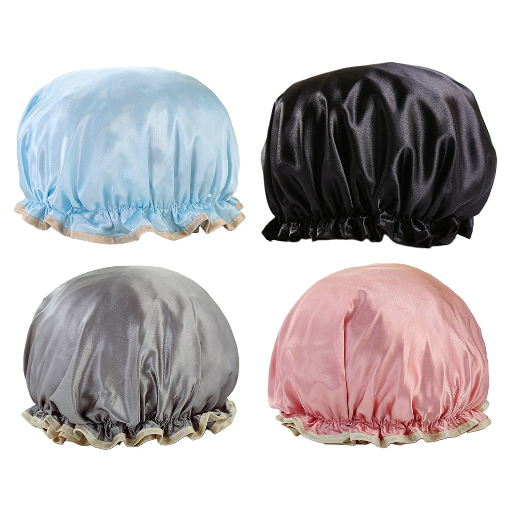 4 Pcs Women Shower Cap Salon Hat Sleep Hat