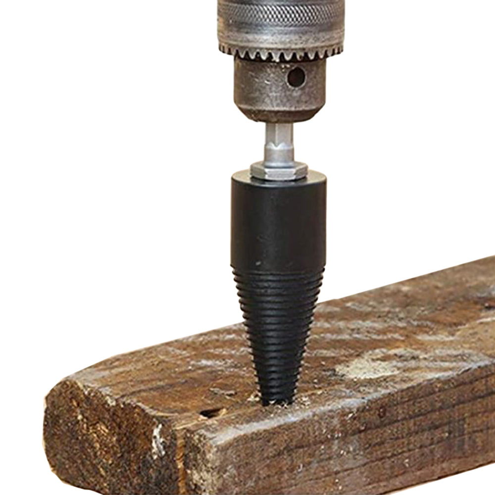 32mm Firewood Drill Bit Wood Splitter with 3 Drill Handles