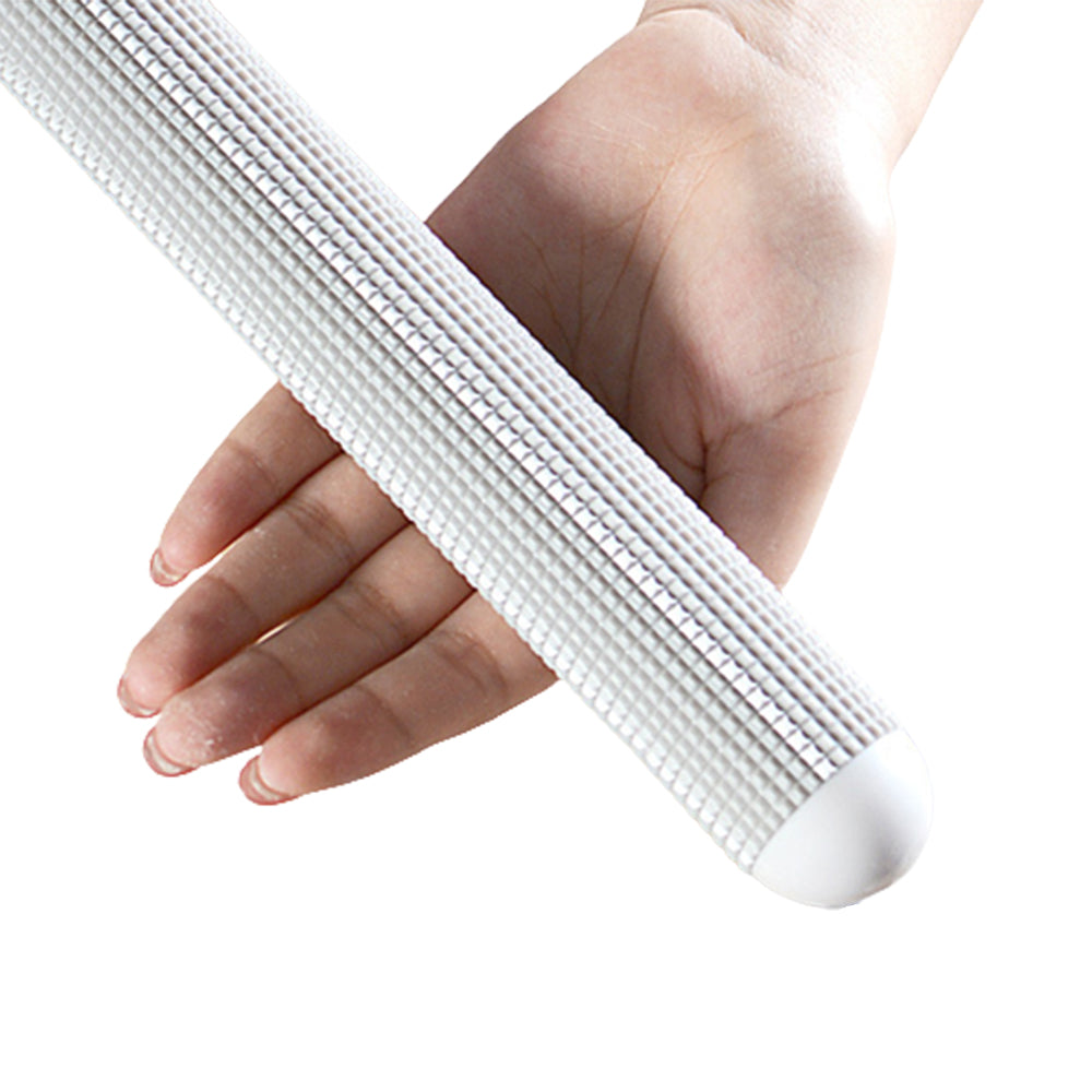 2Pcs 27cm Embossed Exhaust Rolling Pin Dough Roller Grey Apricot