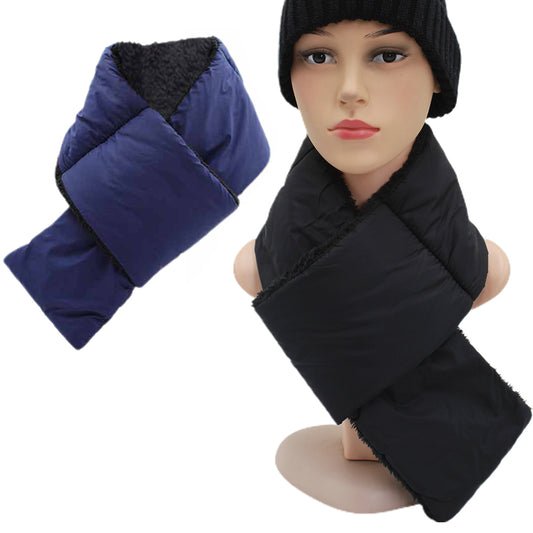 2X Unisex Scarf Neck Wraps with Mobile Phone Storage Bag Black Navy Blue