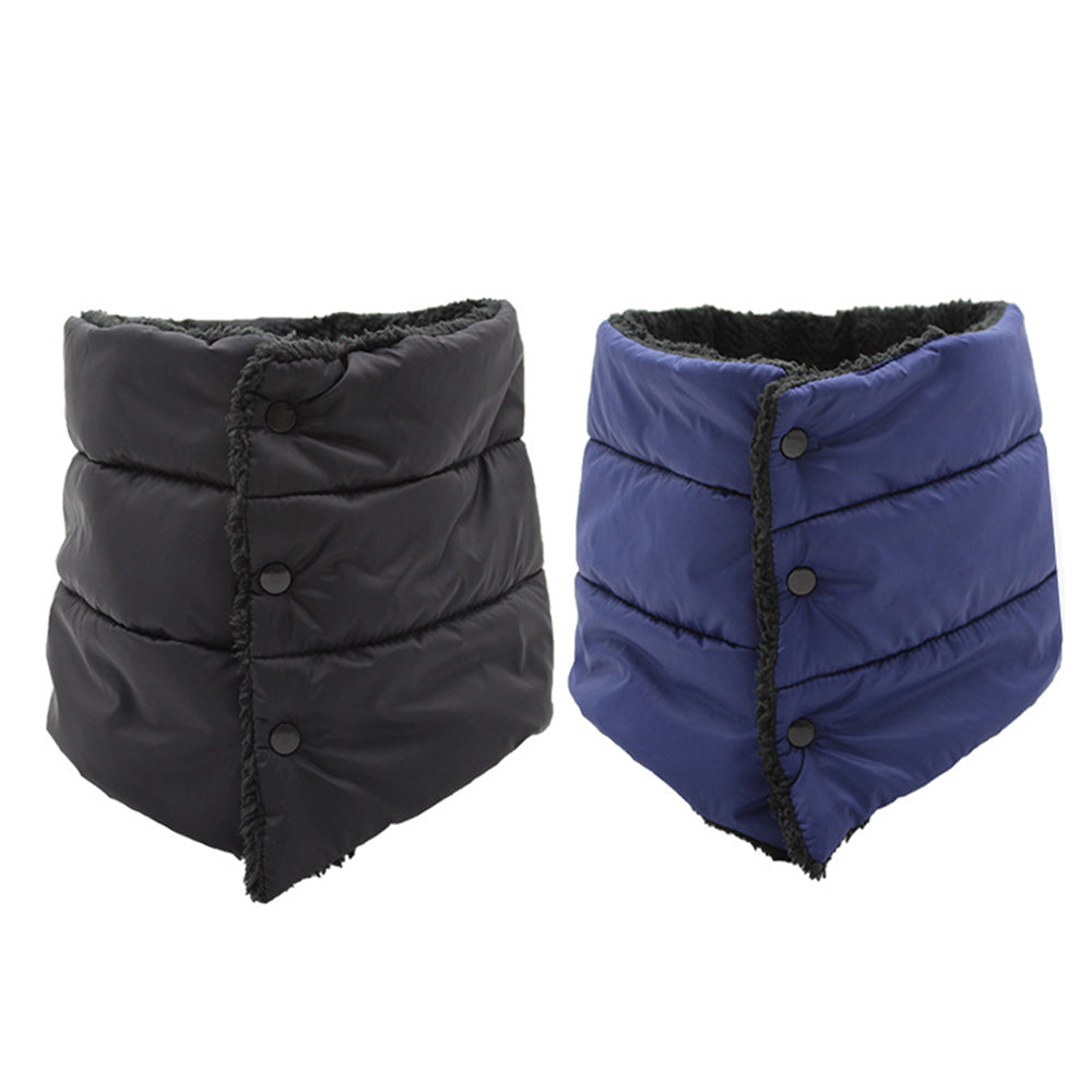 2X Unisex Scarf Neck Wraps Winter Scarves Black Navy Blue