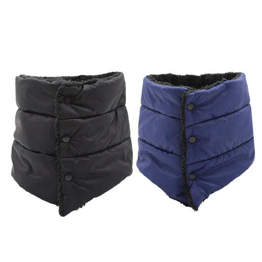 2X Unisex Scarf Neck Wraps Winter Scarves Black Navy Blue