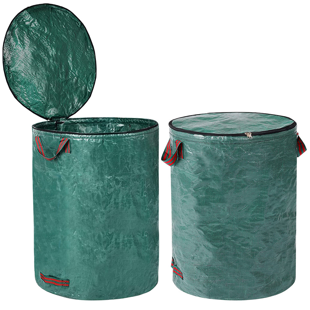 2Pcs 80 Gallons Garden Waste Bag Grass Leaves Rubbish Bag