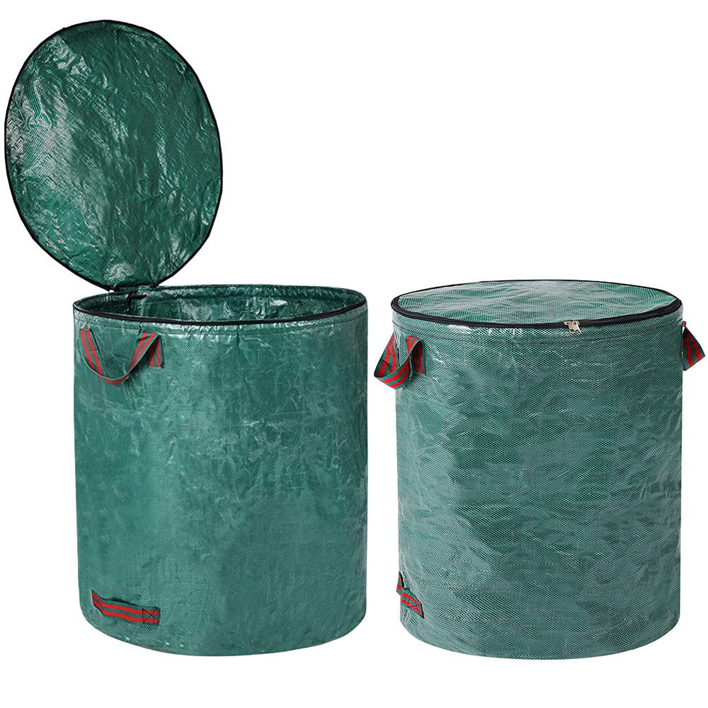 2Pcs 72 Gallons Garden Waste Bag Grass Leaves Rubbish Bag