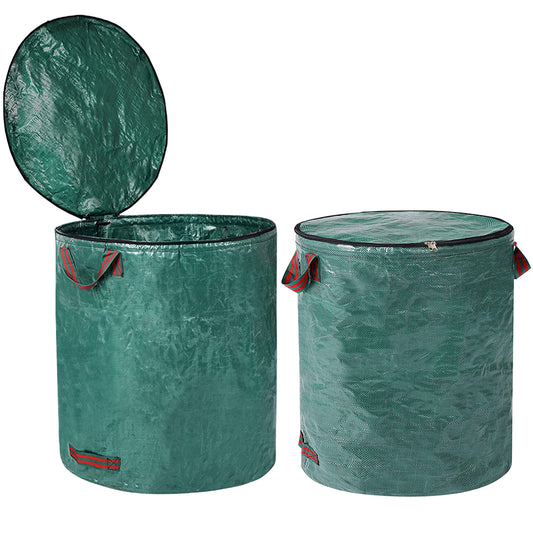 2Pcs 72 Gallons Garden Waste Bag Grass Leaves Rubbish Bag