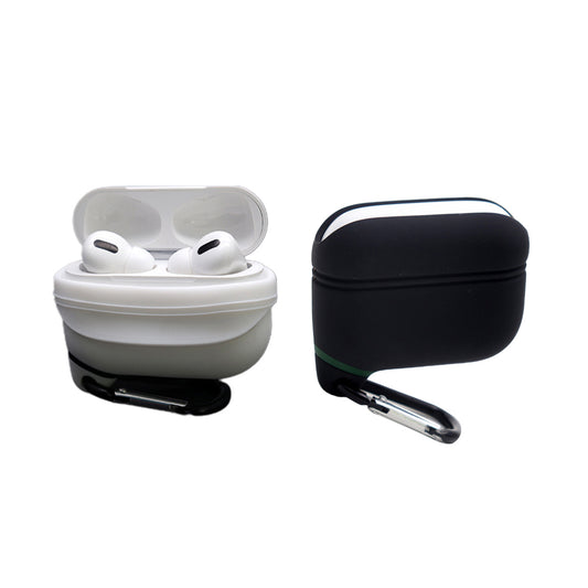 2X Water Resistant Wireless Earphone Protective Cover for Apple Airpods Pro Black White