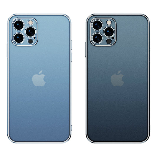 2X Frosted Phone Case Cover for iPhone 13 Pro Max Black Clear