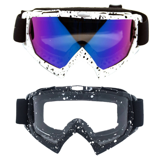 2X Ski Goggles Snowboard Goggles Ski Glasses for Adult Black White Dots