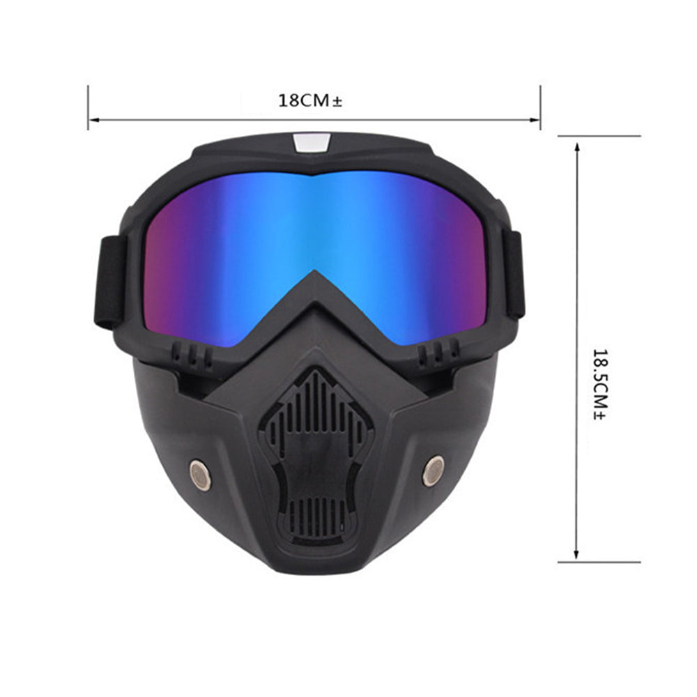 2 In 1 Ski Goggles Snowboard Goggles Detachable Ski Glasses Ski Face Mask Multicolor