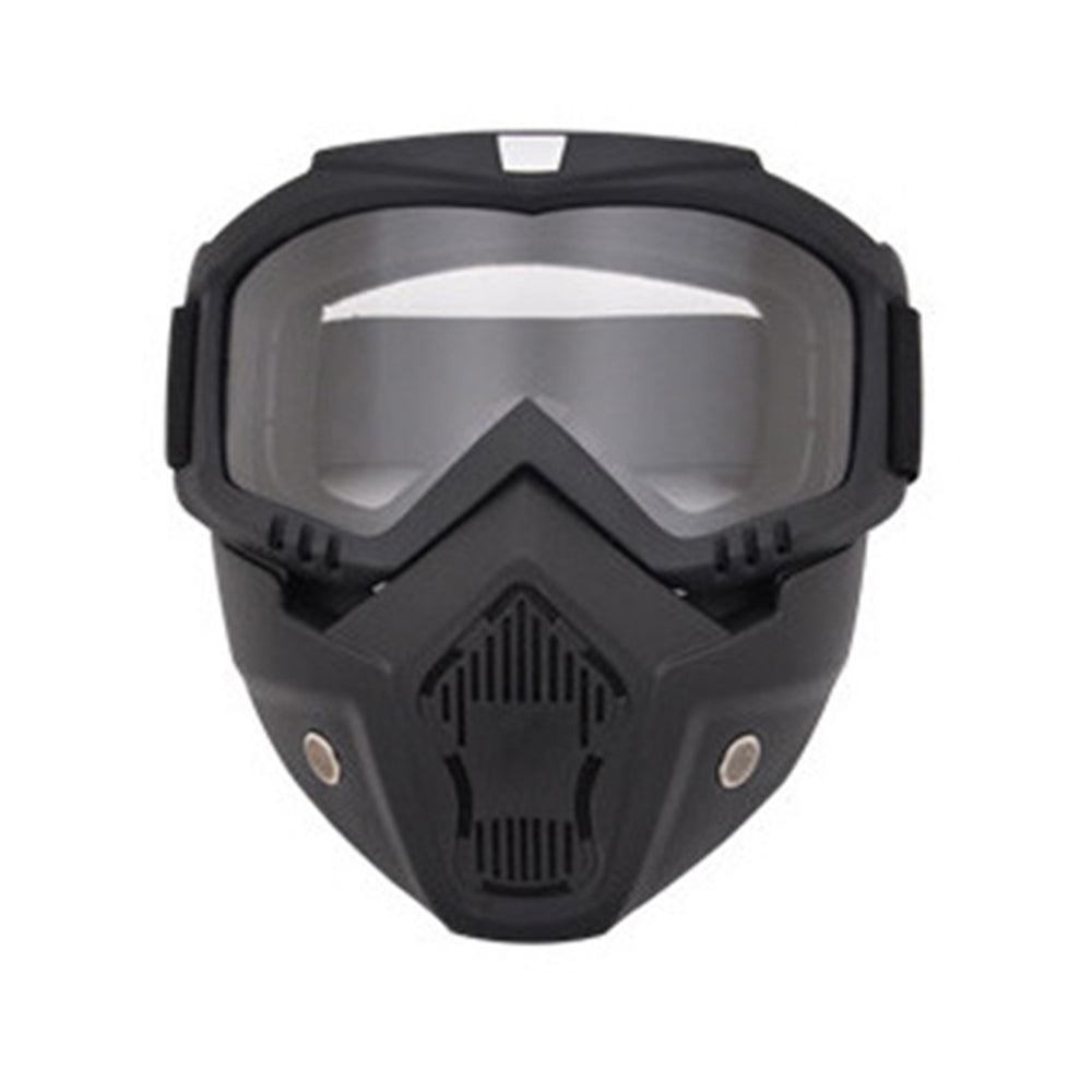 2 In 1 Ski Goggles Snowboard Goggles Detachable Ski Glasses Ski Face Mask Transparent