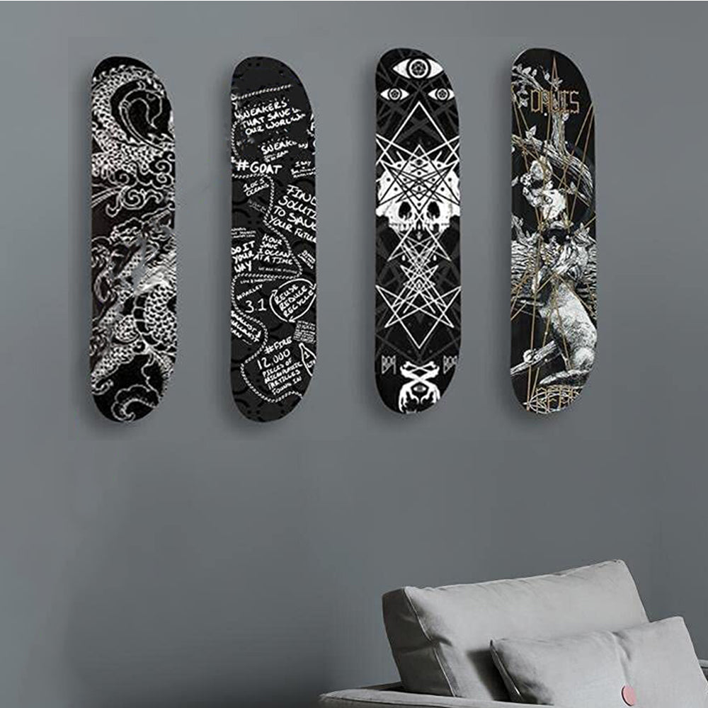 2Pcs Skateboard Deck Wall Mount Display Holder