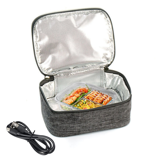 1X Electric Insulated Lunch Bag USB Heating Food Warmer