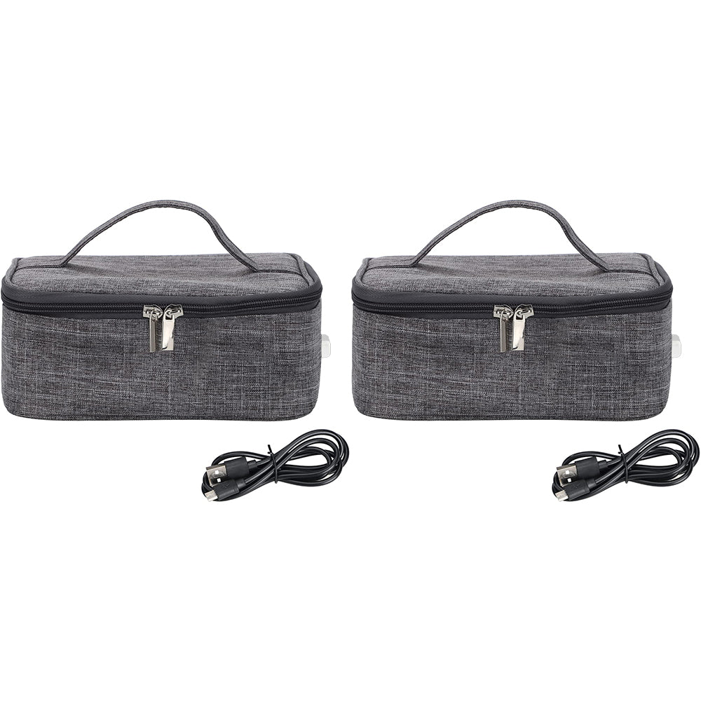 2X Electric Insulated Lunch Bag USB Heating Food Warmer