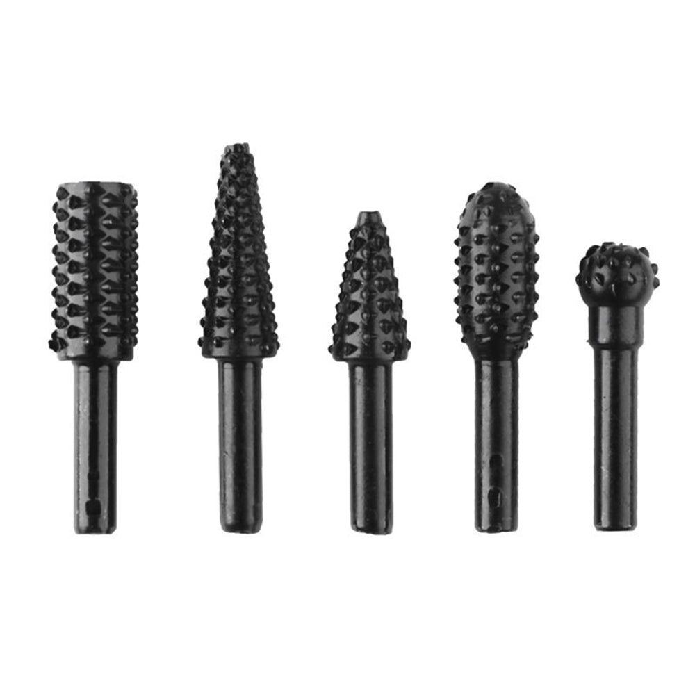 Set of 5Pcs Woodworking Rotary Cutting Burr Wood Carving Bits
