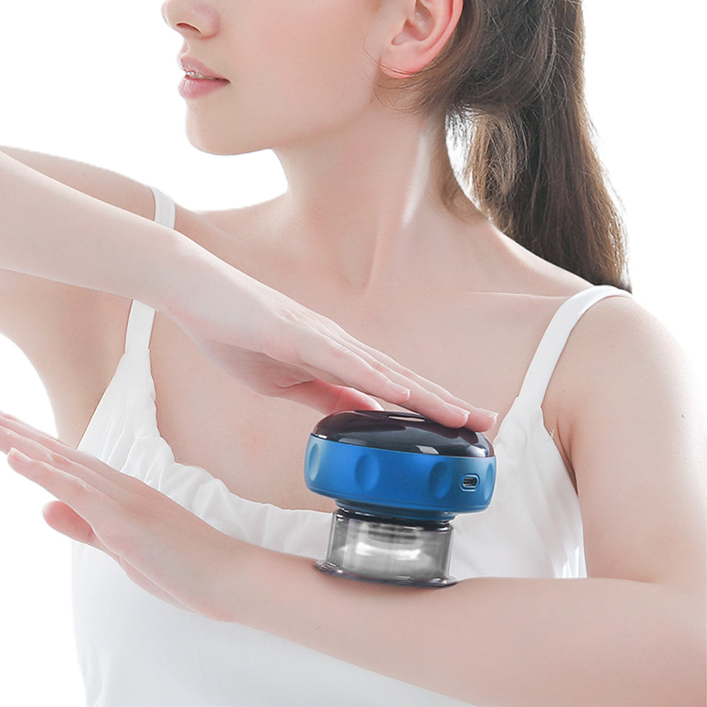 1X Electric Cupping Therapy Massager USB Scraping Massager Blue