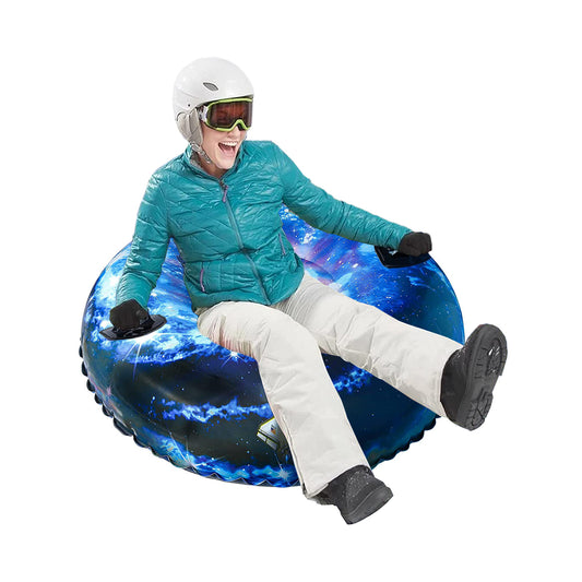 Adults Inflatable Snow Tube Snow Sled for 1 Person Starry Sky