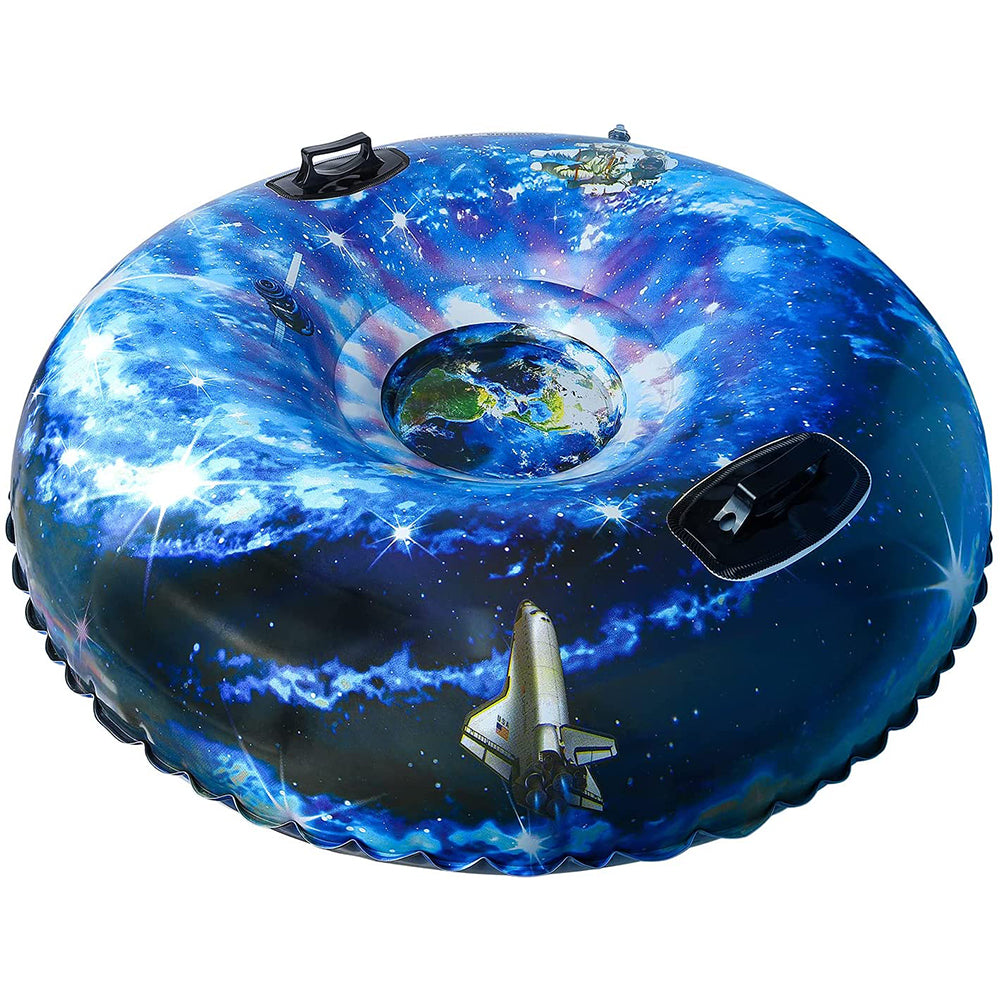 Adults Inflatable Snow Tube Snow Sled for 1 Person Starry Sky