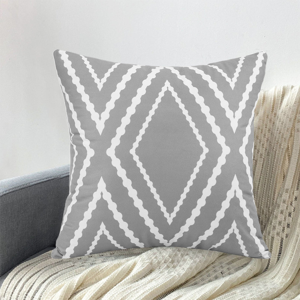 2X Water Resistant Cushion Cover Sofa Throw Pillowcase Grey