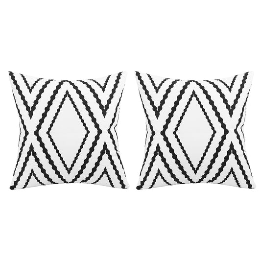 2X Water Resistant Cushion Cover Sofa Throw Pillowcase White