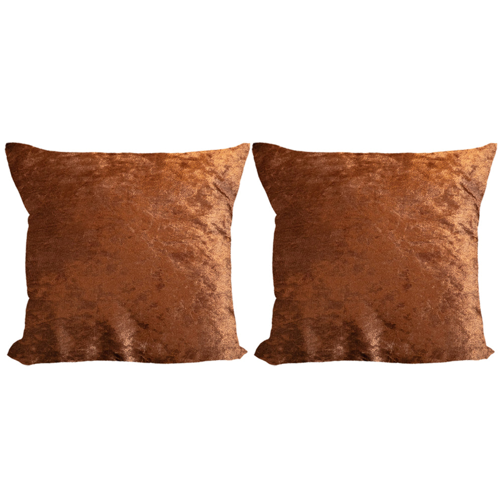 2X Cushion Cover Sofa Throw Pillowcase Coffee