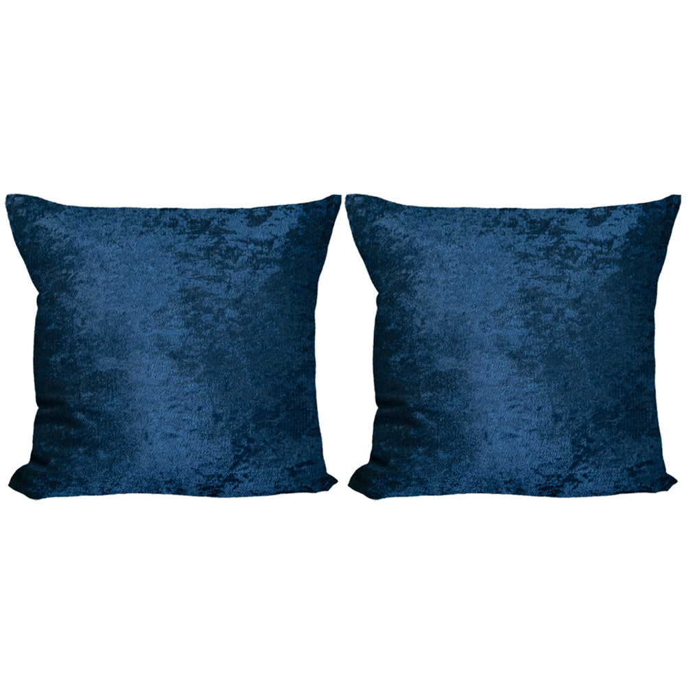 2X Cushion Cover Sofa Throw Pillowcase Navy Blue