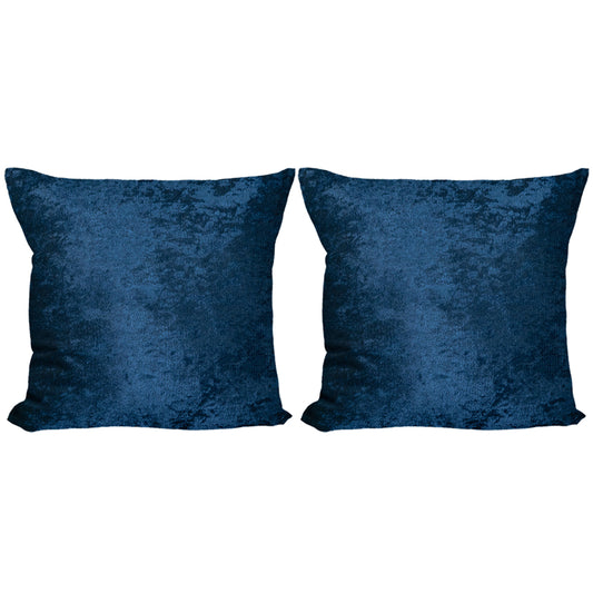 2X Cushion Cover Sofa Throw Pillowcase Navy Blue