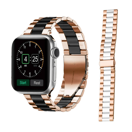 2X Stainless Steel Watch Band Metal Strap for iWatch 38mm 40mm 41mm Black White