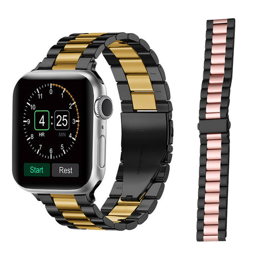 2X Stainless Steel Watch Band Metal Strap for iWatch 42mm 44mm 45mm Gold Pink