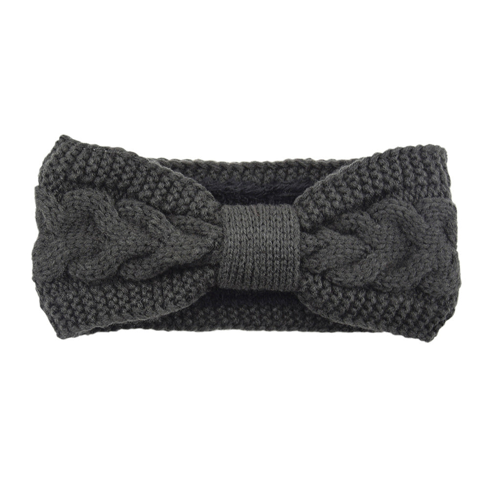 3X Knitted Fleece Lined Headband Black Dark Grey Navy Blue