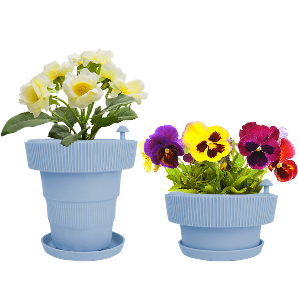 Automatic Watering Irrigation Flower Pots Blue
