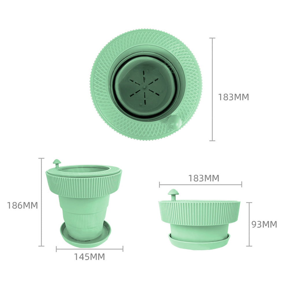 Automatic Watering Irrigation Flower Pots Green
