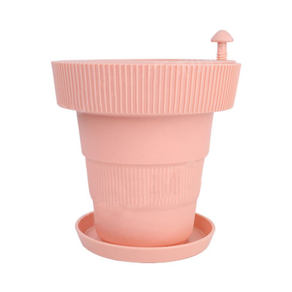 Automatic Watering Irrigation Flower Pots Pink