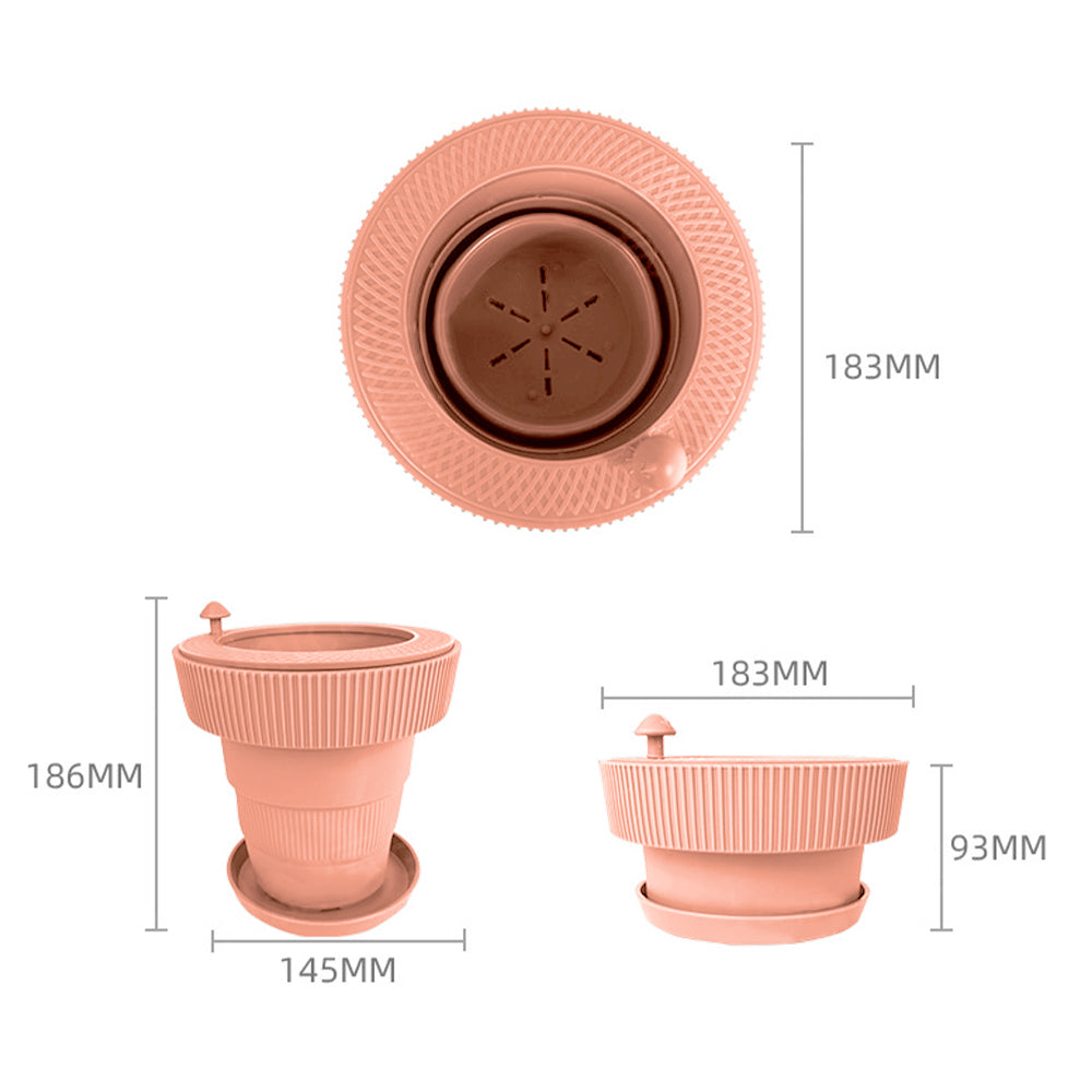 Automatic Watering Irrigation Flower Pots Pink