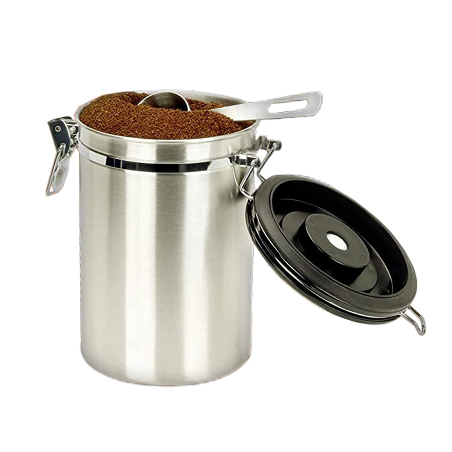 Stainless Steel Airtight Coffee Bean Canister with Spoon