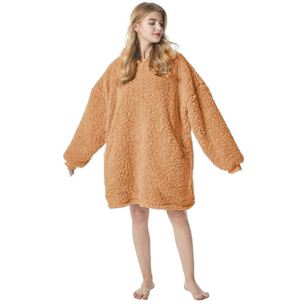 Sherpa Hoodie Blanket Camel