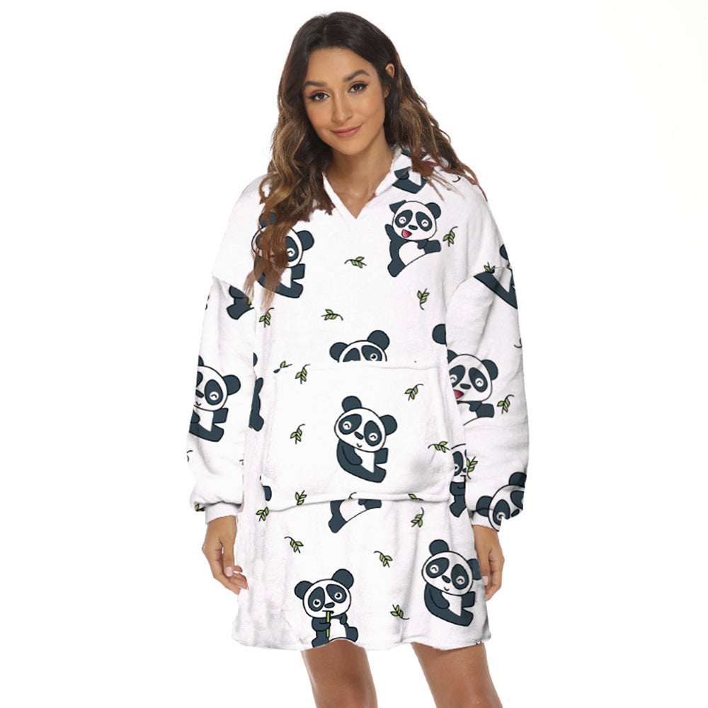 Sherpa Blanket Hoodie Blanket Style 5