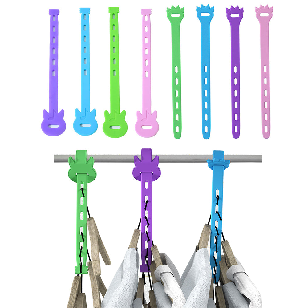 4 Pack Silicone Magic Hanger Connector Strips Random Color