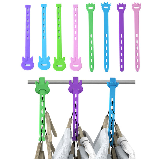4 Pack Silicone Magic Hanger Connector Strips Random Color