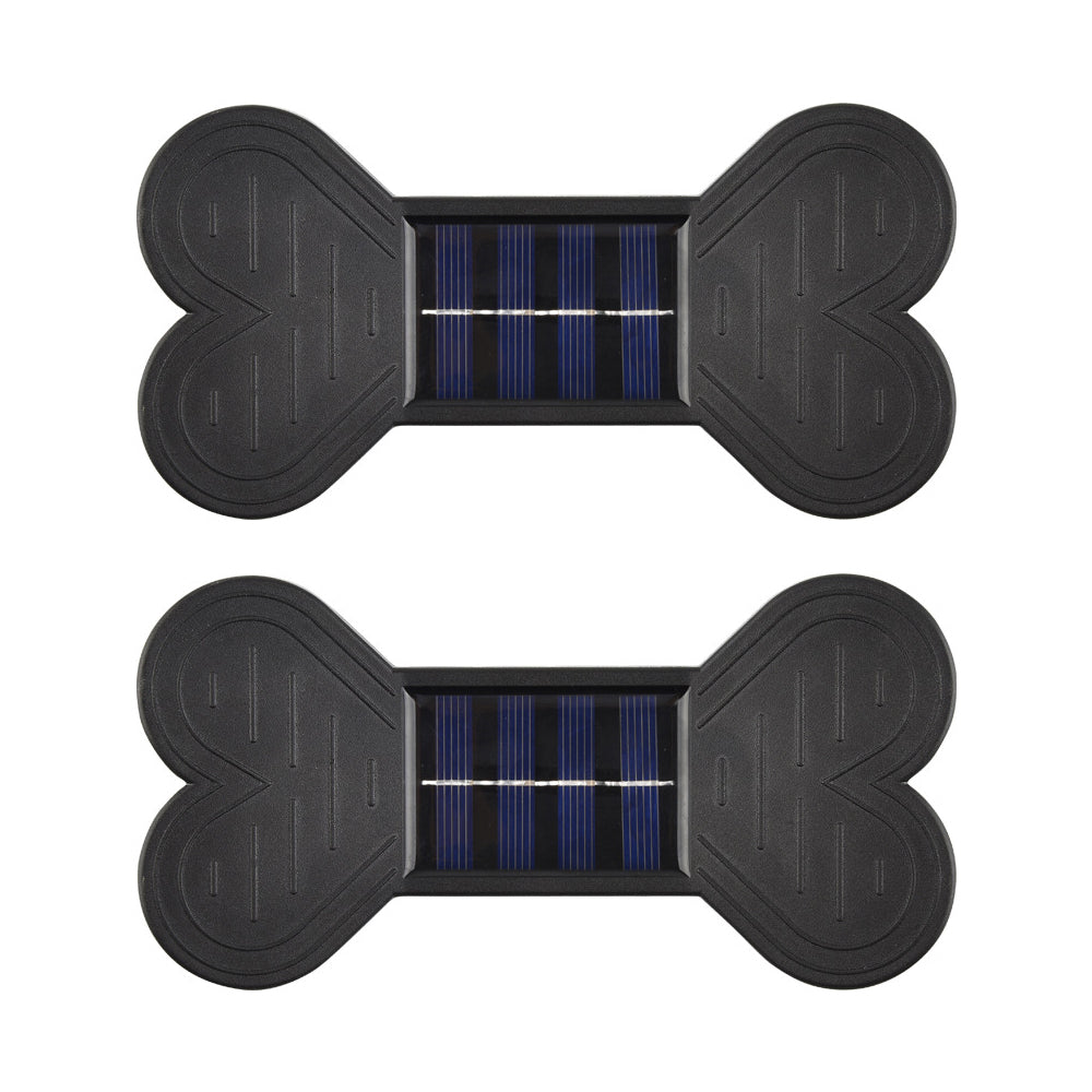 2X Solar Powered Lights Wall Lamp Warm White